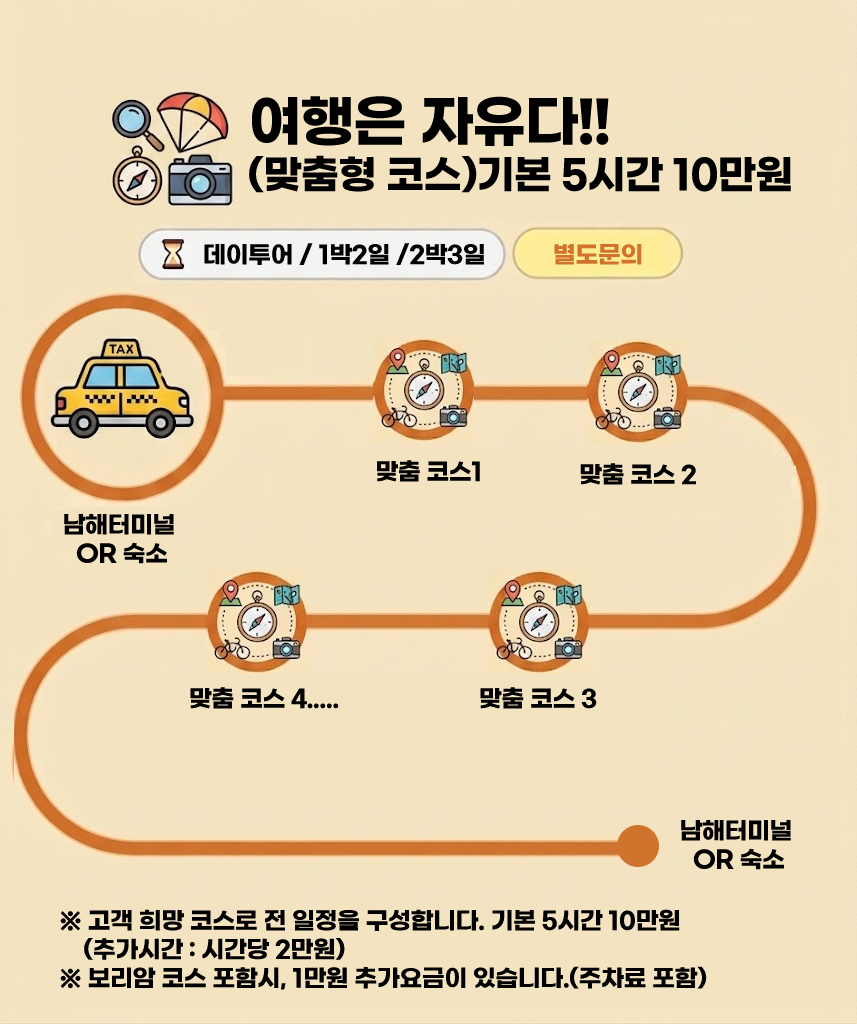 코스5 - 여행은 자유다!! 맞춤형 코스